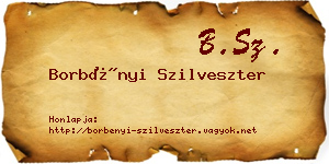 Borbényi Szilveszter névjegykártya
