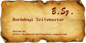 Borbényi Szilveszter névjegykártya